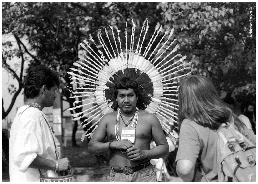 Experiência de reportagem na universidade. Cobertura jornalística. ECO 92 | Fórum Global - Aterro do Flamengo. Foto por Adriana Paiva.